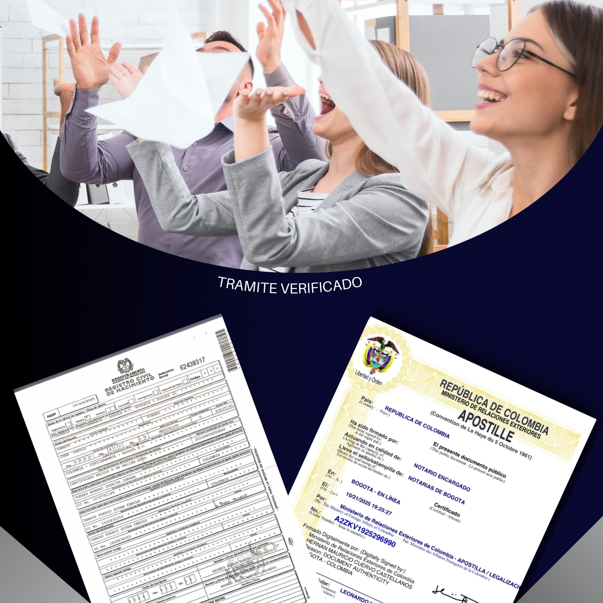 Proceso de apostilla de registro civil