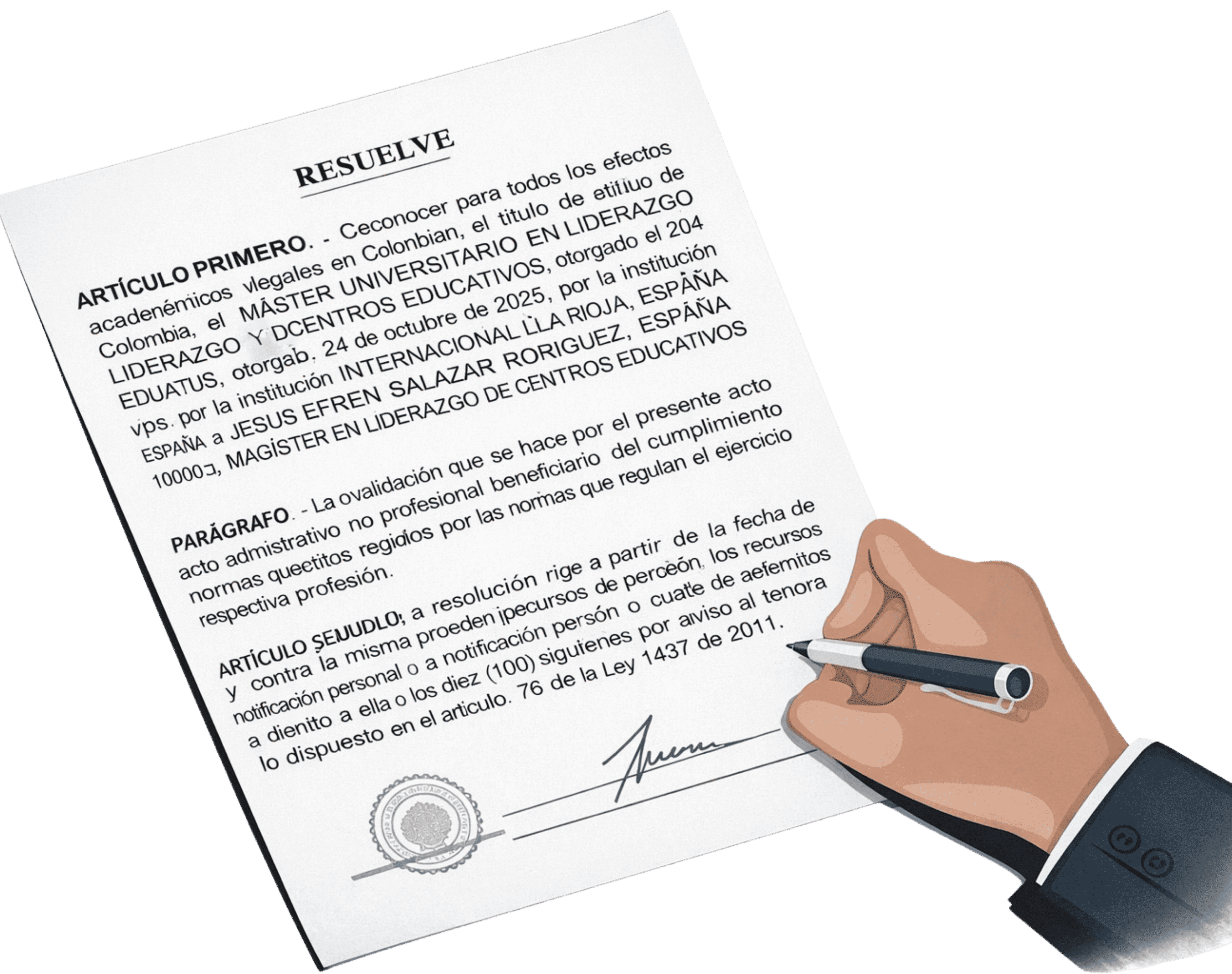 Convalidación títulos España Colombia